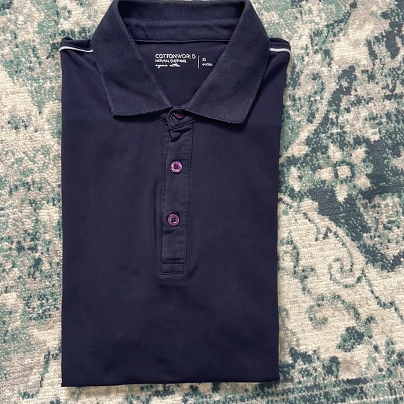 Cotton World Other - Blue Cotton World polo neck T Shirt